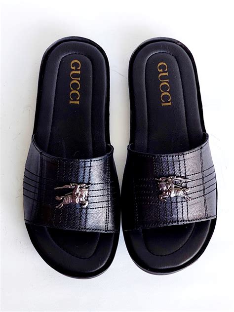 men's gucci slipper|Gucci shoes for men slippers.